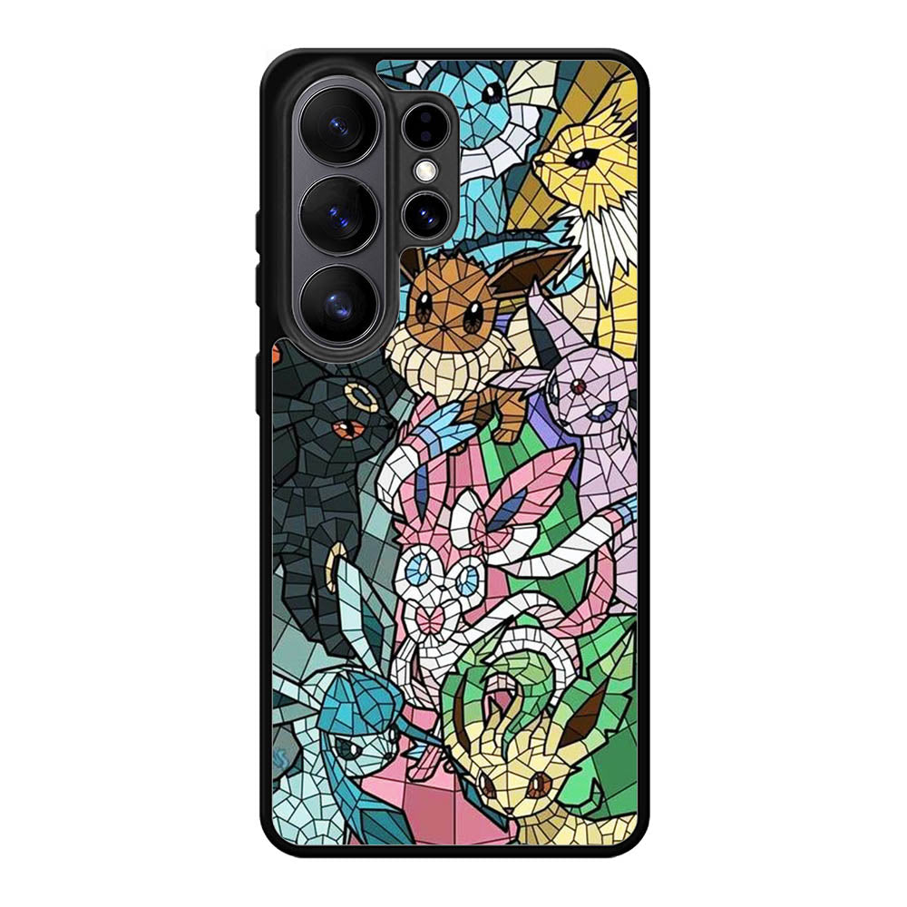 Pokemon Stained Glass Samsung Galaxy S26 Ultra phone case