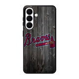 atlanta braves wood Samsung Galaxy S26 phone case