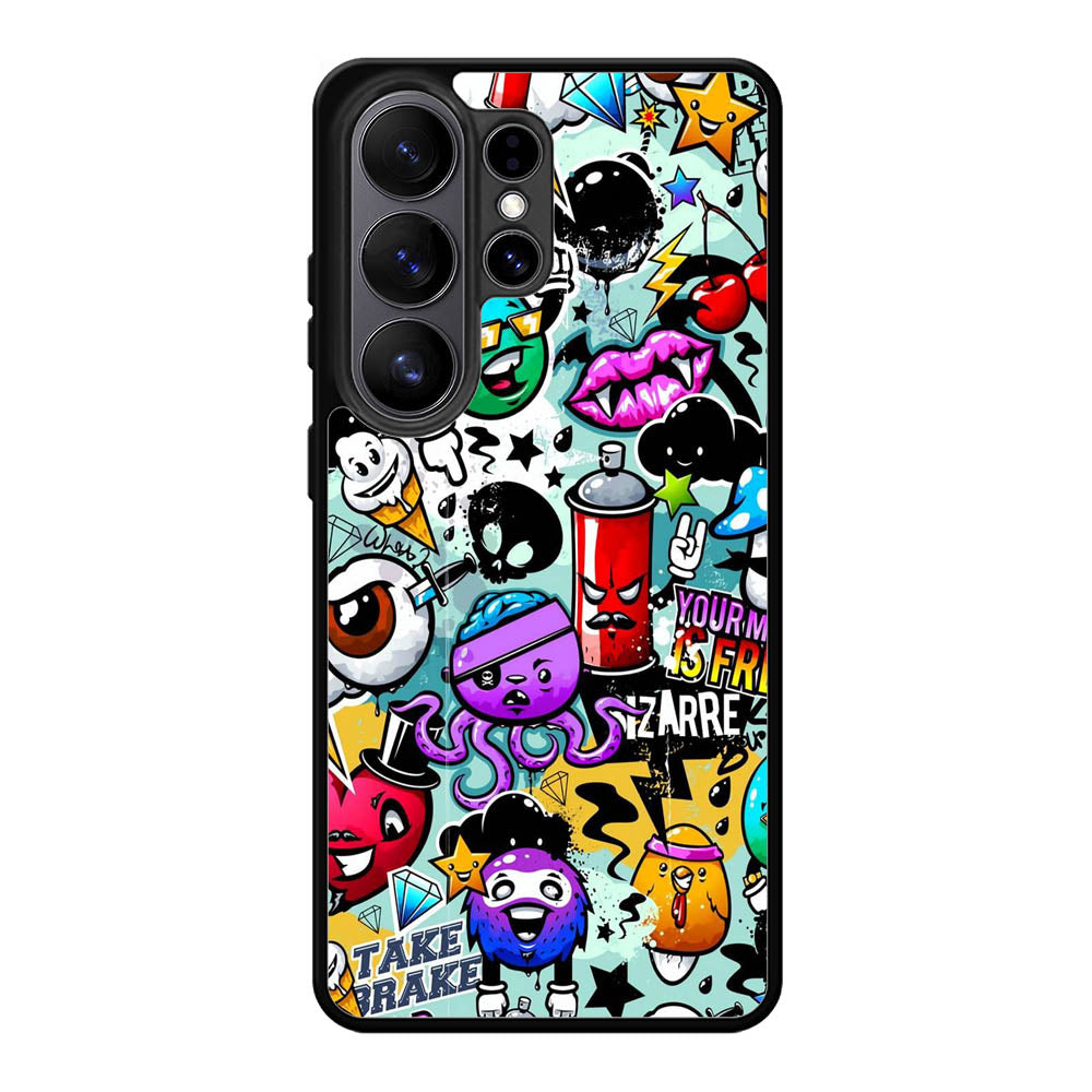 Cartoon Graffiti Samsung Galaxy S26 Ultra phone case