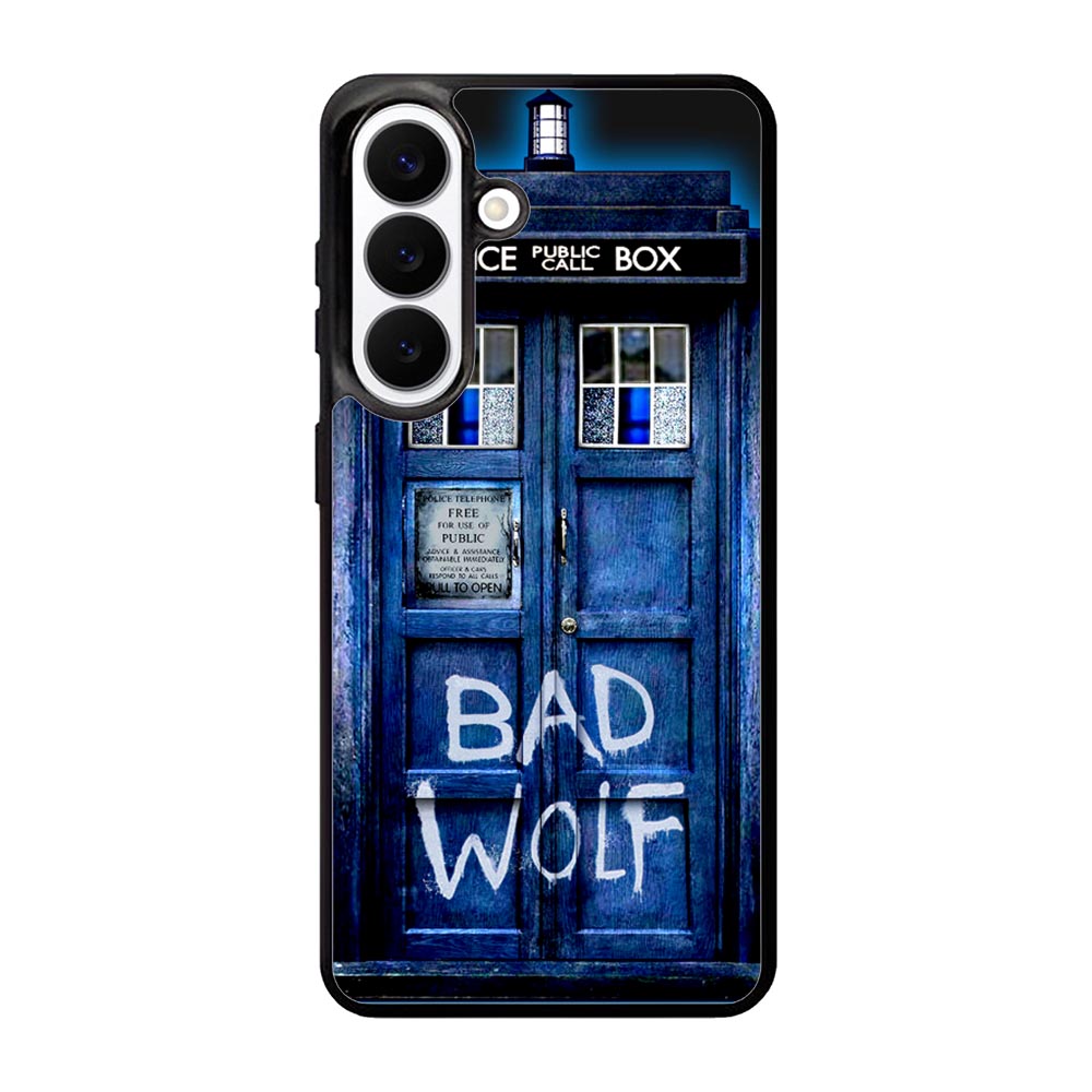 Doctor Who TARDIS Bad Wolf Blue Samsung Galaxy S26 Plus phone case