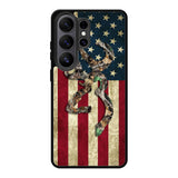 Browning Deer Real Tree Camo USA Flag Samsung Galaxy S26 Ultra phone case