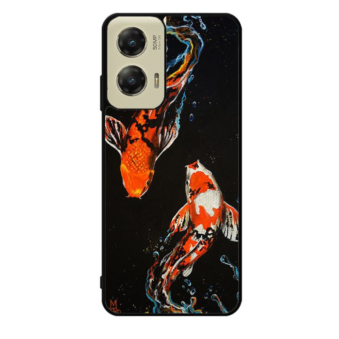 Koi Fish Watercolor Painting Motorola Moto G Stylus 5G 2024 Case