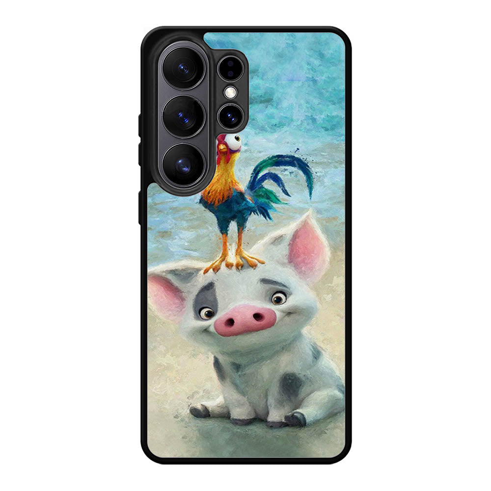 Moana Pua Pig Heihei Beach Samsung Galaxy S26 Ultra phone case