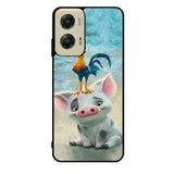 Moana Pua Pig Heihei Beach Motorola Moto G Stylus 5G 2024 Case