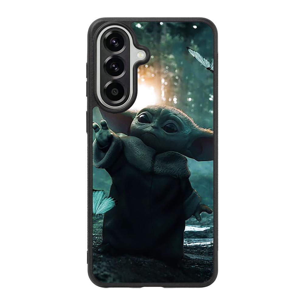Baby Yoda In The Forest Love Butterfly Samsung Galaxy A37 Case