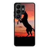 Horse Silhouette On Red Sunset Samsung Galaxy S26 Ultra phone case