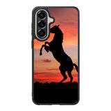 Horse Silhouette On Red Sunset Samsung Galaxy A57 Case