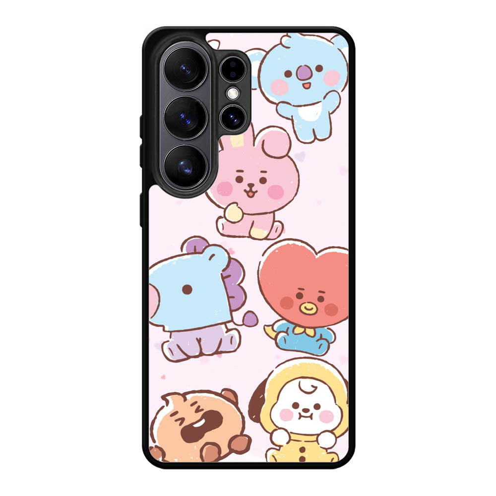 BTS Kawaii Samsung Galaxy S26 Ultra phone case