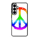 60S Peace Sign Logo Samsung Galaxy S26 phone case