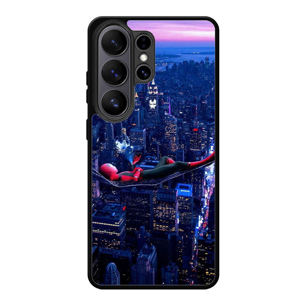 Spiderman In Sky Samsung Galaxy S26 Ultra phone case