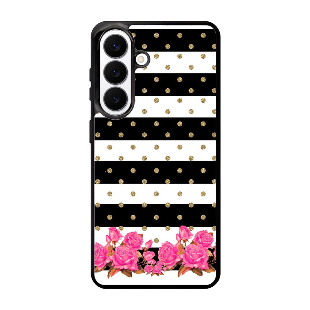 Flower Stripes Polka Samsung Galaxy S26 Plus phone case with DC0652 design