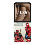 Funny Spiderman and Deadpool Motorola Moto RAZR Plus 2025 Case
