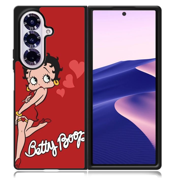 Betty Boop Red Background Samsung Galaxy Z Fold 7 Case DC0180