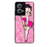 Betty Boop Pink Background flowers Motorola Moto Edge 2024 Case DC5628