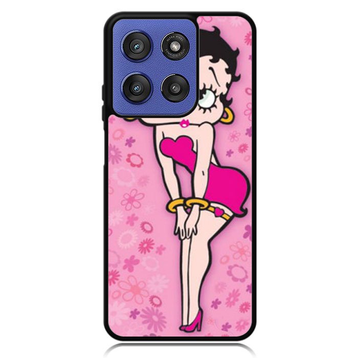 Betty Boop Pink Background Flowers Motorola Moto G Stylus 5G 2025 DC0179