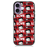 Betty Boop Love Cute Red iPhone 16 Case DC0178
