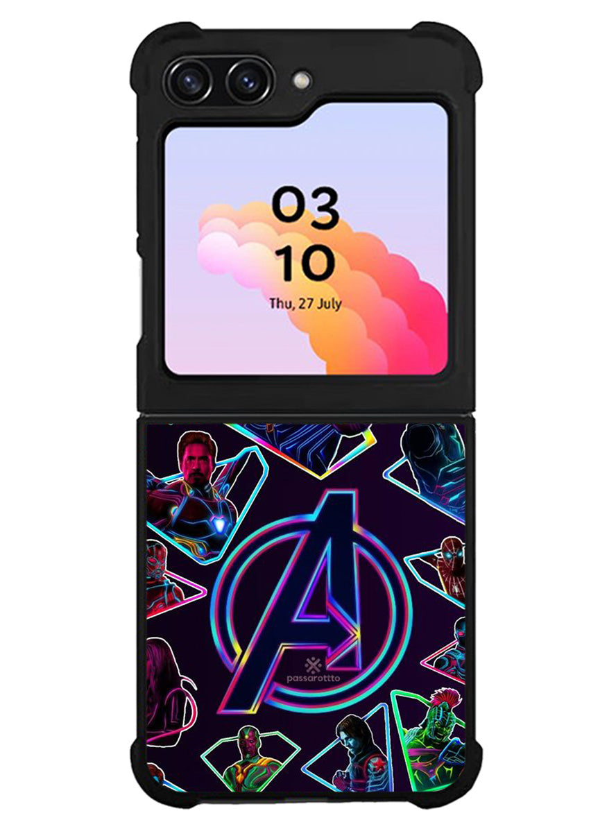 Avengers Logo And All Hero Samsung Galaxy Z Flip 5 5G 2023 Case