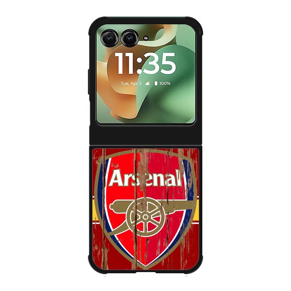 Arsenal Logo In The Wood Motorola Moto RAZR 2025 Case