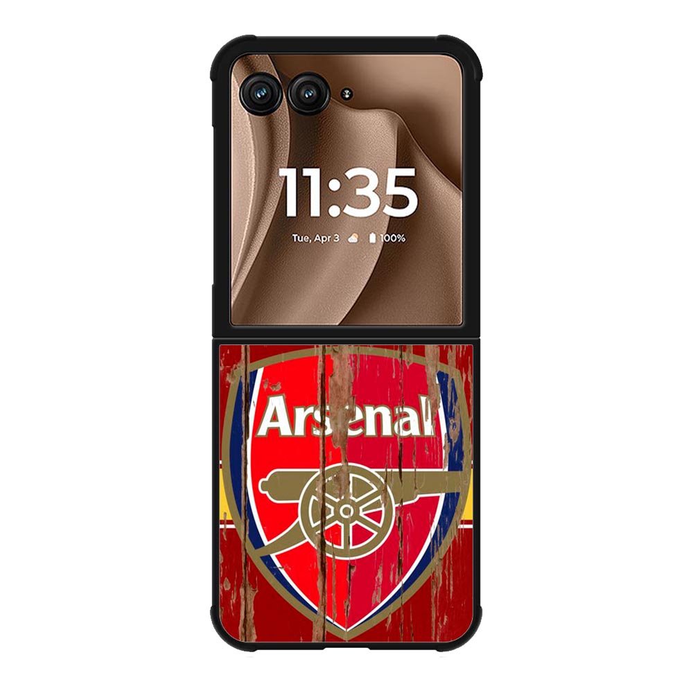 Arsenal Logo In The Wood Motorola Moto RAZR Plus 2025 Case