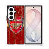 Arsenal Logo In The Wood Samsung Galaxy Z Fold 8 Ultra Case