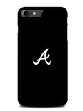 Atlanta braves logo black iPhone SE 3rd Generation 2022 Case BLN2122