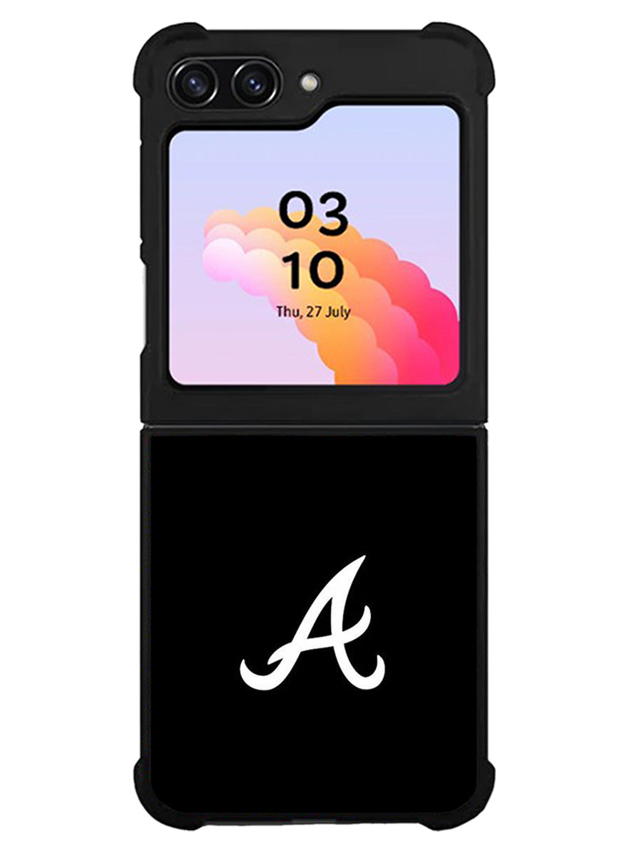 Atlanta braves logo black Samsung Galaxy Z Flip 5 5G 2023 Case