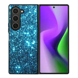 Blue bling sparkling sparkles Samsung Galaxy Z Fold 6 Case