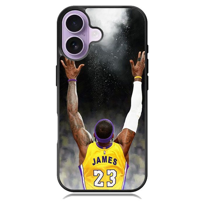 Lebron James Powder Lakers iPhone 16 Case DC1012