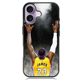 Lebron James Powder Lakers iPhone 16 Case DC1012