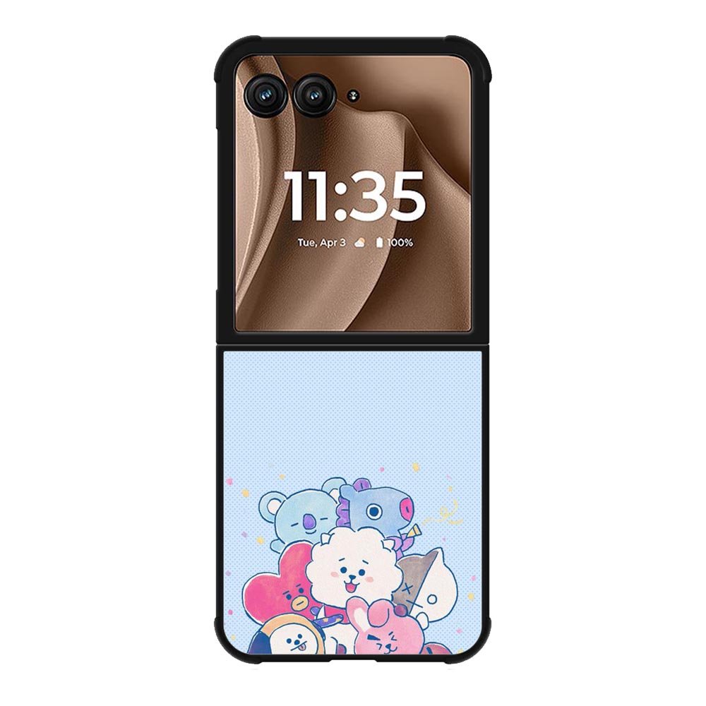 BTS BT21 Blue Texture Motorola Moto RAZR Plus 2025 Case