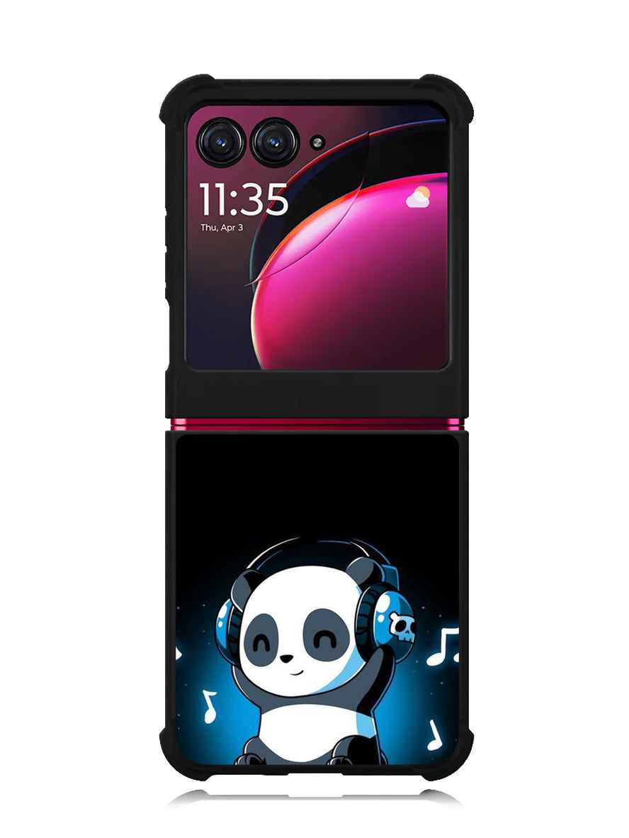 Panda Cute Music Motorola Moto Razr Plus 2023 , Moto Razr+ 2023 Case