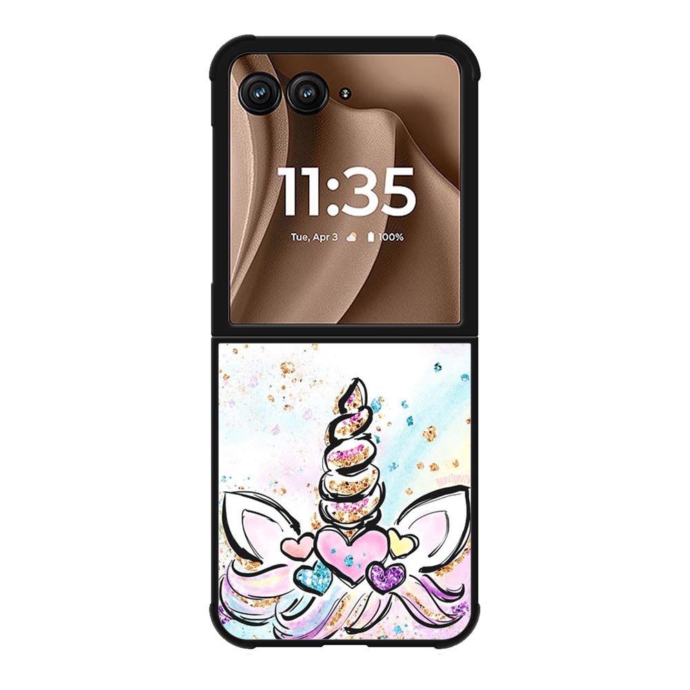Cute Unicorn Sparkling Motorola Moto RAZR Plus 2025 Case