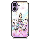 Cute Unicorn Sparkling iPhone 16 Plus Case DC0419