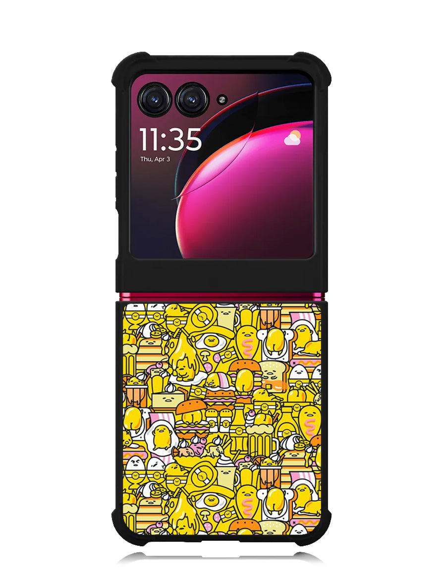 The Gudetama Pattern Motorola Moto Razr Plus 2023 , Moto Razr+ 2023 Case