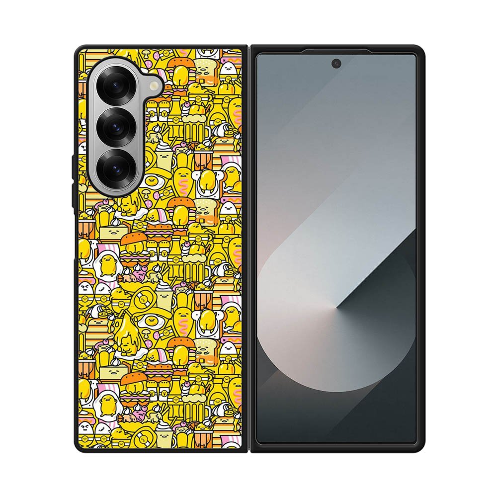 The Gudetama Pattern Samsung Galaxy Z Fold 7 5G Case