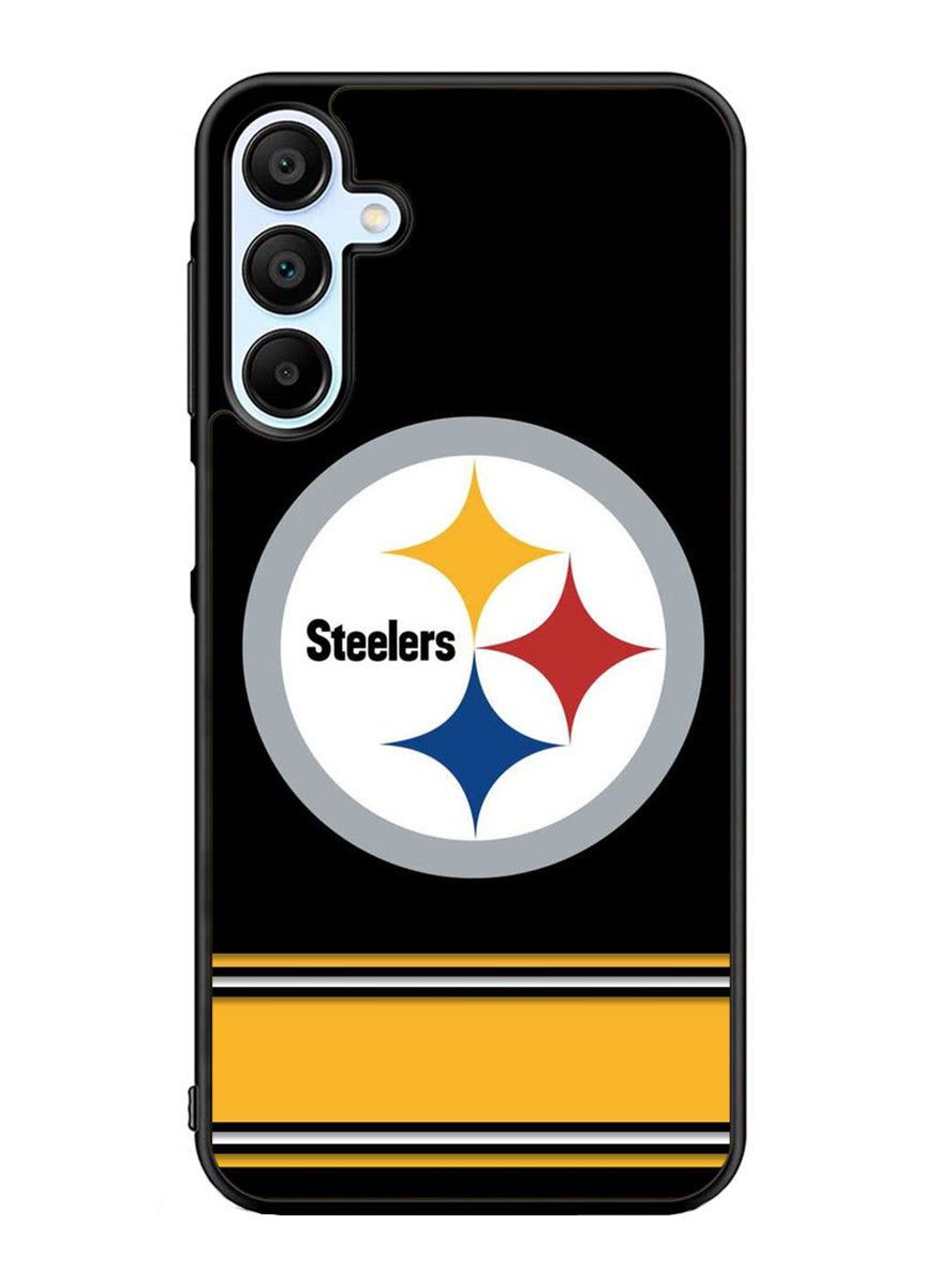 Pittsburgh Steelers Logo Strip Samsung Galaxy A25 5G Case