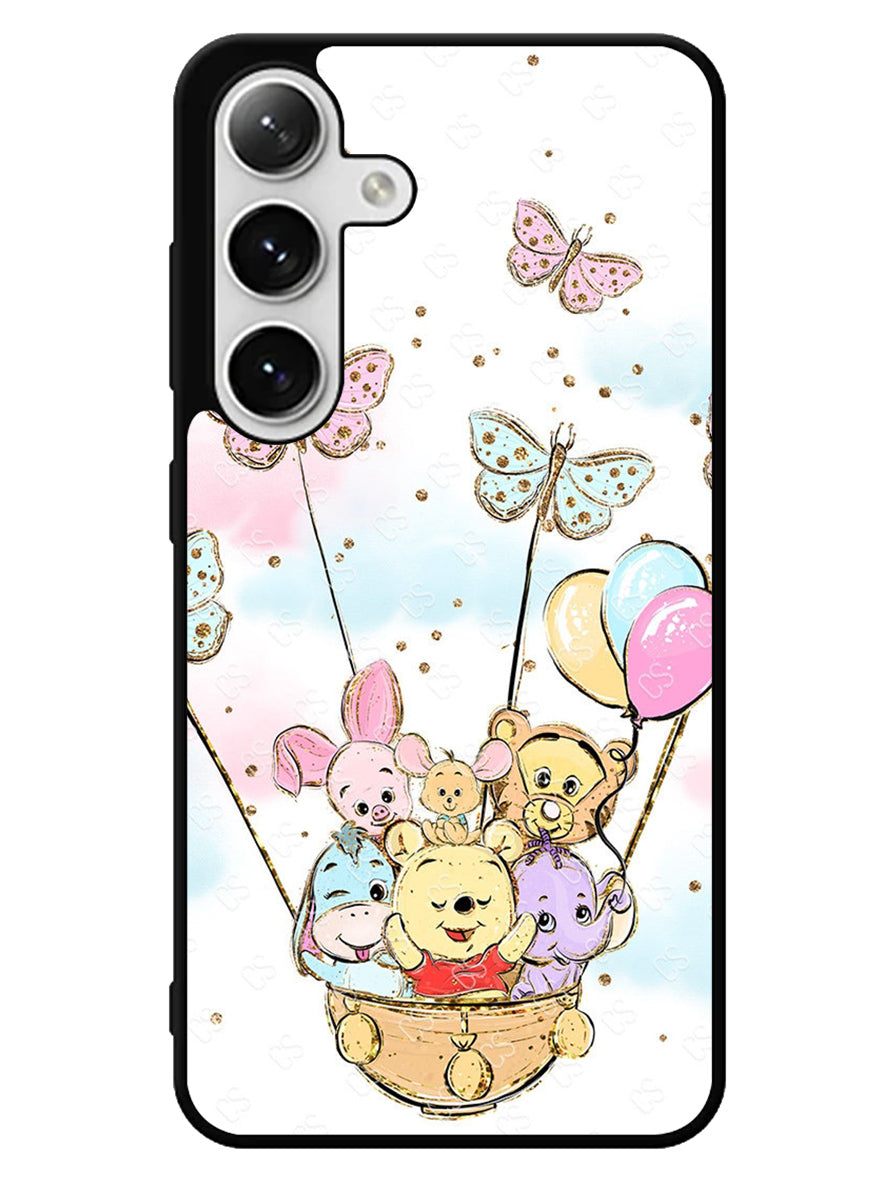Winnie The Pooh And Butterfly Friends Samsung Galaxy S25 5G Case