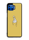 Saranghaeo Hand Love Yellow Motorola Moto One 5G Case , Moto One 5G UW Case , Moto G 5G Plus Case