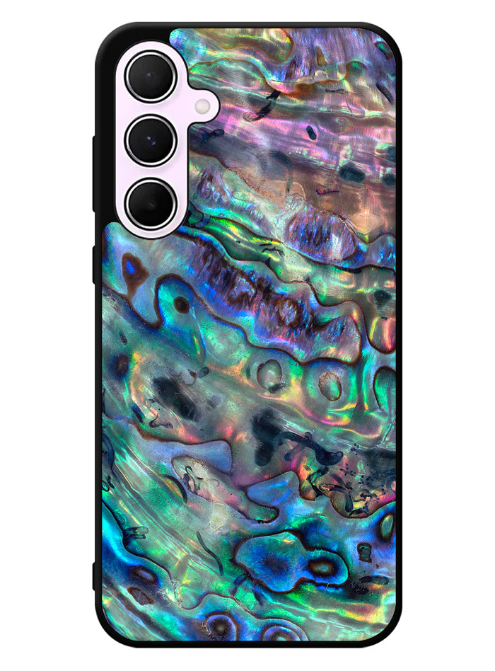 Red And Silver Abalone Samsung Galaxy A35 5G Case