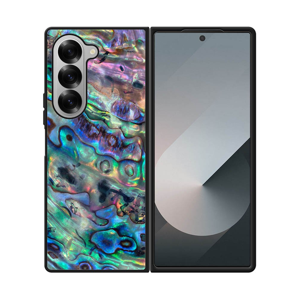 Red And Silver Abalone Samsung Galaxy Z Fold 7 5G Case