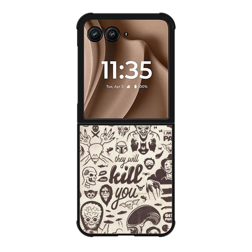 Classic Horror Pattern Motorola Moto RAZR Plus 2025 Case