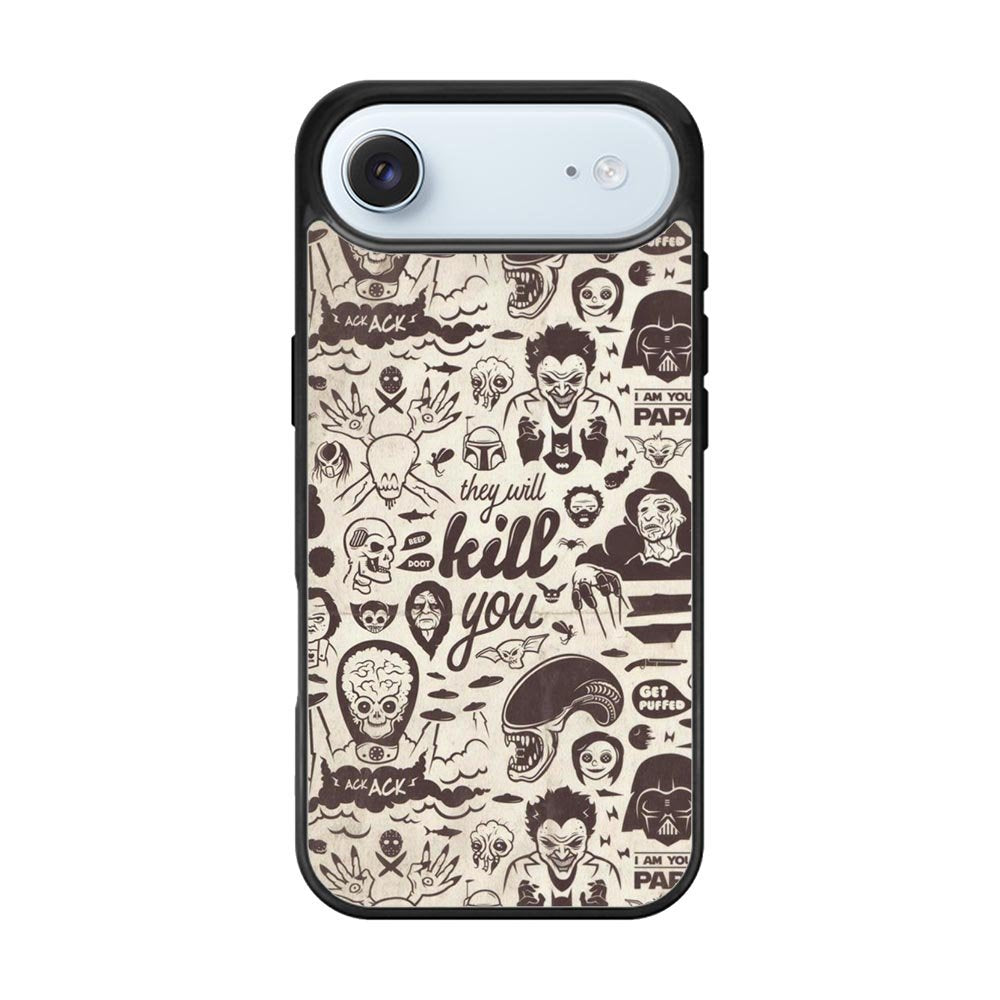 Classic Horror Pattern iPhone Air Case