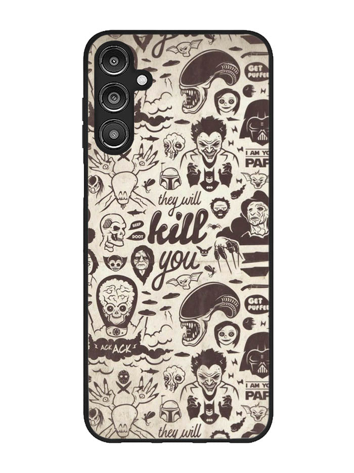 Classic Horror Pattern Samsung Galaxy A14 5G Case