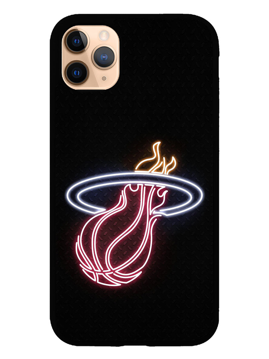 Miami Heat Neon Logo iPhone 11 Pro Case
