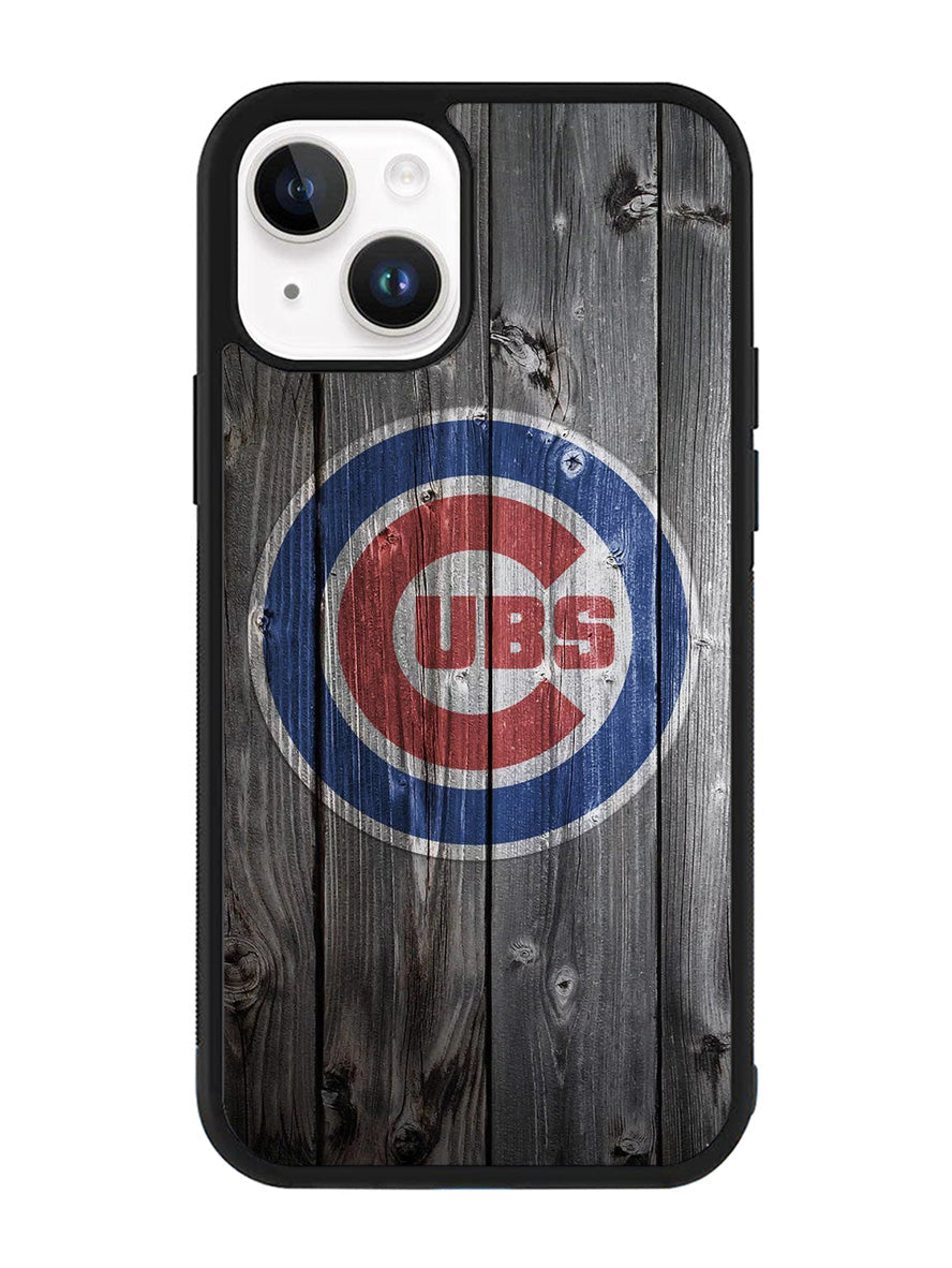 Chicago Cubs Wood Logo iPhone 15 Plus Case BLN8464