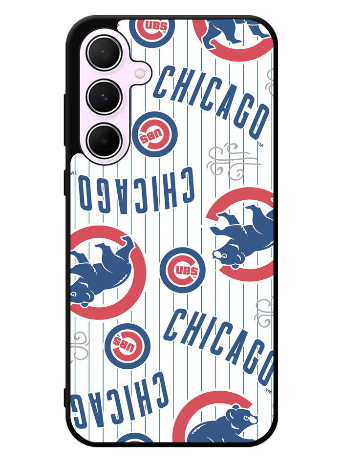 Chicago Cubs Baseball Doodle Samsung Galaxy A35 5G Case