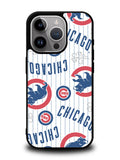 Chicago Cubs Baseball Doodle iPhone 16 Pro Max Case