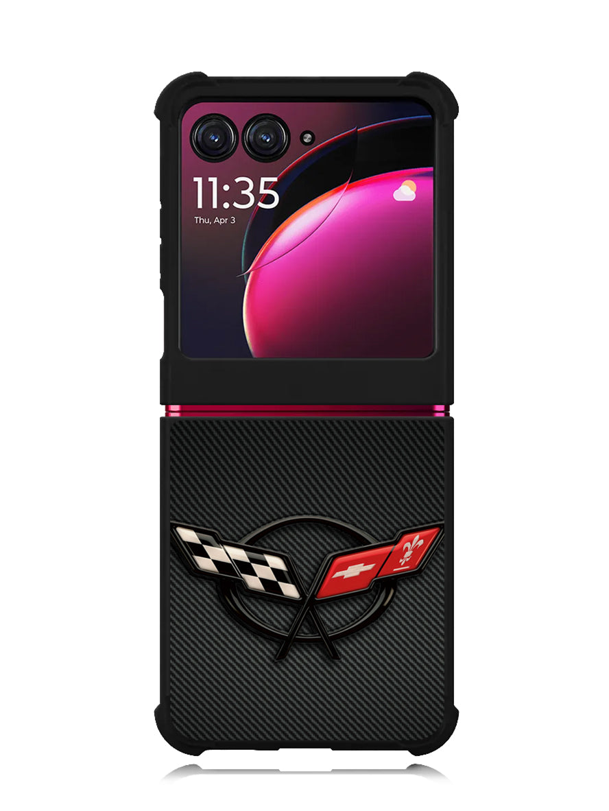 Corvette Logo 4th Motorola Moto Razr Plus 2023 , Moto Razr+ 2023 Case
