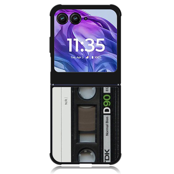 Retro Cassette Tape D90 Motorola Moto Razr Plus 2024 , Moto Razr+ 2024 Case