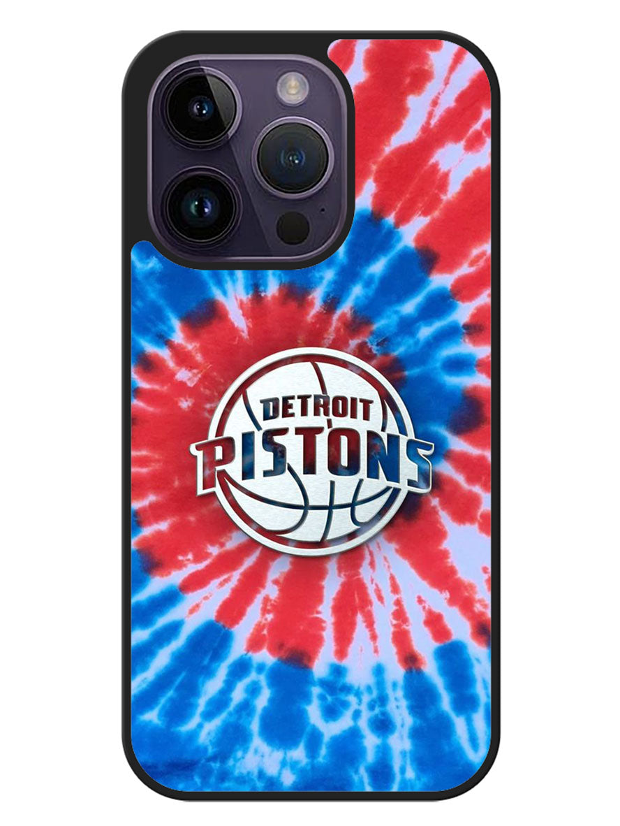 Detroit Pistons Tie Dye Style Logo iPhone 14 Pro Max Case BLN10706